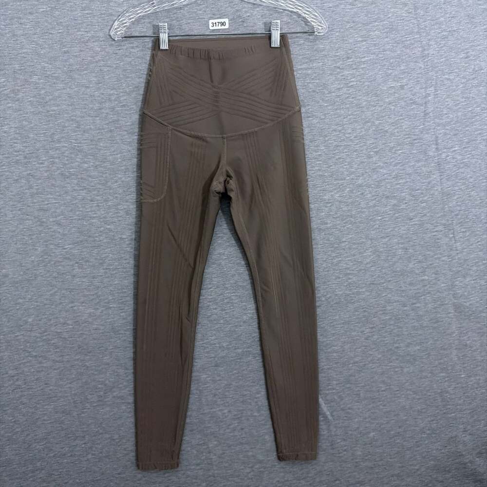 Fanka Women's Small Brown PowerBand Resistance Intensity Leggings Activewear